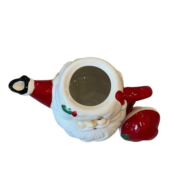 Lang Christmas Tea For One Winking Santa Teapot With Lid 12oz Cup New - Picture 11 of 16